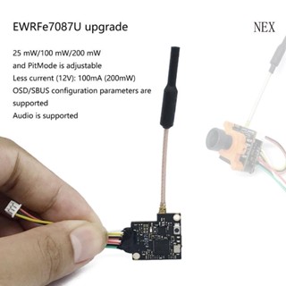 Nex เครื่องส่งสัญญาณวิดีโอ 25mW-200mW 5 8G 48CH25 ปรับได้ ทนทาน สําหรับแข่งรถ FPV PCB