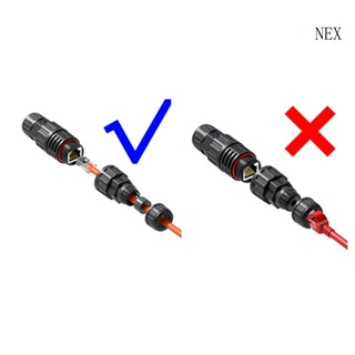 Nex RJ45 ตัวเชื่อมต่อสายเคเบิลอีเธอร์เน็ต IP68 สําหรับกลางแจ้ง