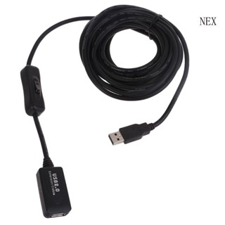 Nex สายเคเบิลต่อขยาย USB 2 0 พร้อมสวิตช์ สําหรับมอนิเตอร์โปรเจคเตอร์