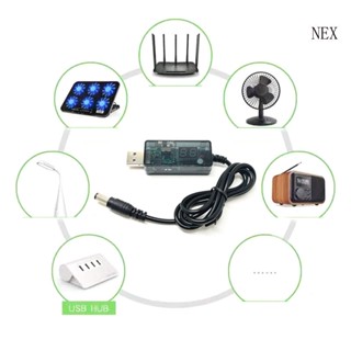 Nex สายเคเบิลแปลงแรงดันไฟฟ้า USB DC- Boost 5V เป็น 9V12V ปรับได้ 8 ชิ้น