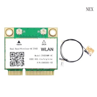 Nex 3165HMW การ์ดอะแดปเตอร์ Wifi ไร้สาย บลูทูธ 4 0 5G AC 600M 3165 Dual-band Mini PCIE