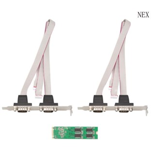 Nex 4 พอร์ต Serial M 2 M-Key การ์ดขยาย RS232 Com ตัวแปลงการ์ดอนุกรม