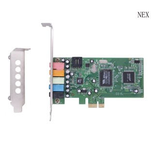 Nex การ์ดเสียงสเตอริโอ PCIE 5 1 ช่อง 24 บิต สําหรับอัพเกรด PC