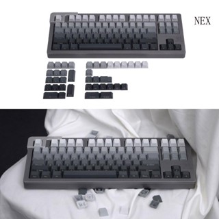 Nex ปุ่มกดคีย์บอร์ด 125 ปุ่ม แกะสลักลายเชอร์รี่ สีเทา สําหรับคีย์บอร์ด Mechanical