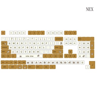 Nex XDA ปุ่มกดคีย์บอร์ด 134 คีย์ PBT ลายการ์ตูนลิตเติ้ลออตเตอร์ แบบเปลี่ยน สําหรับเล่นเกม DIY