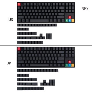 Nex ชุดปุ่มกดคีย์บอร์ดภาษาอังกฤษ 130 คีย์ ป้องกันน้ํามัน และเชอร์รี่ สไตล์ญี่ปุ่น