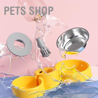  Pets Shop สัตว์เลี้ยงน้ำและอาหารชุดชามชามสแตนเลสซิลิโคน Placemat คู่ชามสัตว์เลี้ยงน่ารักของเล่นสำหรับสุนัขแมว