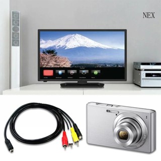 Nex สายเคเบิล Mini USB เป็น 3 RCA สําหรับกล้องวิดีโอ Sony Handycam DCR-DVD DCR-HC DCR-SR