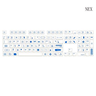 Nex ชุดปุ่มกดคีย์บอร์ด 108 คีย์ ธีมสัญลักษณ์สีฟ้า สําหรับเล่นเกม