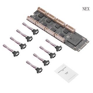 Nex ใหม่ อะแดปเตอร์การ์ดขยาย M2- B+M Key เป็น 8 พอร์ต Serial RS232 B+M Keys