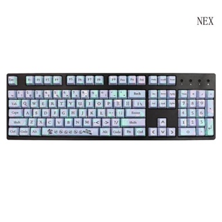 Nex ชุดปุ่มกดคีย์บอร์ด OEM Profile ANSI ISO PBT สีย้อม สําหรับคีย์บอร์ด Mechanical 112 ชิ้น