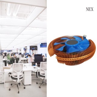 Nex พัดลมระบายความร้อนฮีตซิงก์ CPU LED อลูมิเนียม สีฟ้า สําหรับคอมพิวเตอร์ตั้งโต๊ะ LGA 775 1150 1155 1156