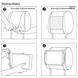 Nex ที่วางแท็บเล็ต สําหรับเบาะหลังรถยนต์ เด็ก ที่วางแท็บเล็ต พนักพิงศีรษะ พร้อมสายคล้อง กันลื่น