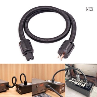 Nex สายไฟ HiFi พร้อมปลั๊ก US 3 ง่าม 12AWG