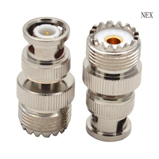 Nex Essential RF Coaxial อะแดปเตอร์แปลง BNC Male to SO239 UHF-female Connectors