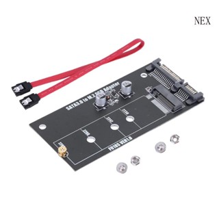 Nex M 2 to SATA3 0 บอร์ดอะแดปเตอร์ฮาร์ดดิสก์โซลิดสเตท 22Pin ฟรีไดรฟ์ สําหรับ 2230 2242 2260 2280 B-K