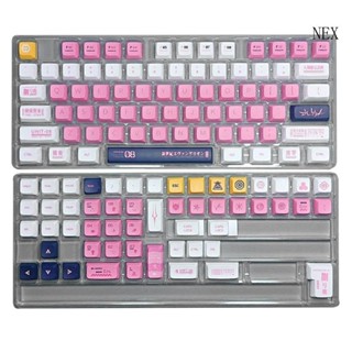 Nex ปุ่มกดคีย์บอร์ด PBT XDAProfile DYE-SUB EVA 08 สําหรับคีย์บอร์ดเล่นเกม EVA-08 128 ชิ้น