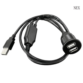 Nex พอร์ตคู่ USB แผงฟลัชเมาท์ สําหรับการเดินทางไกลทั้งสองพอร์ต USB ที่ชาร์จในรถยนต์ รถจักรยานยนต์ เรือ ต้องมีอุปกรณ์เสริม