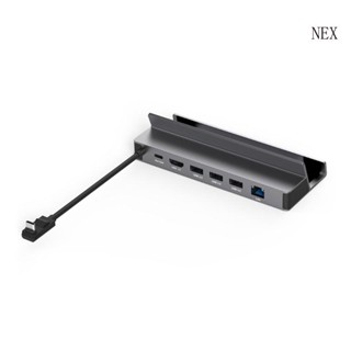 Nex ฮับ TypeC HDMI2 0 4K60Hz รองรับ PD100W Rj45 1000M USB 5Gb 3 ชิ้น