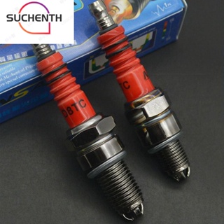 Suchenth หัวเทียนโลหะ 3 อิเล็กโทรด A7TC D8TC GY6 CG 50 70 110 125 150CC สําหรับรถจักรยานยนต์วิบาก