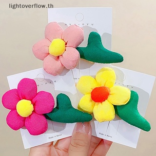 [lightoverflow] กิ๊บติดผม ลายดอกไม้น่ารัก สีแคนดี้ สไตล์เกาหลี สําหรับเด็กผู้หญิง [TH]