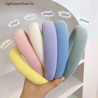 [lightoverflow] ใหม่ ที่คาดผมบุฟองน้ํา แบบหนา กํามะหยี่ กันลื่น เครื่องประดับผม แฟชั่นสําหรับผู้หญิง [TH]