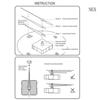 Nex ชุดกลไกซ่อมนาฬิกาแขวนผนัง 14 ชิ้น