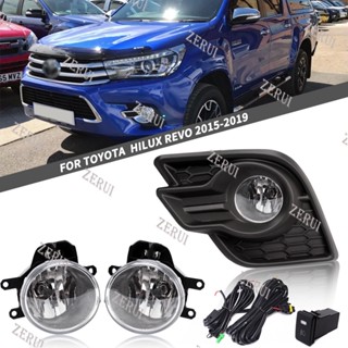 Zr ชุดอัพเกรดไฟตัดหมอกกันชนหน้า พร้อมสายไฟ สําหรับ Toyota Hilux Revo 2015-2019