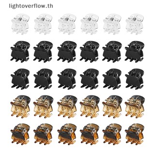 [lightoverflow] กิ๊บติดผม พลาสติกใส ขนาดเล็ก 1.0 1.5 ซม. สีดํา น้ําตาล สําหรับผู้หญิง 10 ชิ้น ต่อล็อต [TH]