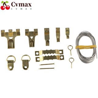 Cvmax ชุดตะขอแขวนกรอบรูป สเตนเลส สีทอง พร้อมตะขอ สําหรับแขวนกรอบรูป 250 ชิ้น