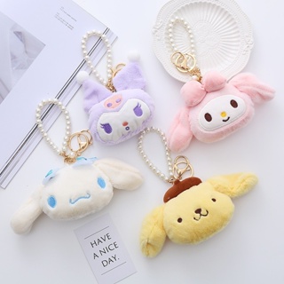 SANRIO พวงกุญแจ จี้ตุ๊กตา Kuromi Cinnamon Melody น่ารัก เหมาะกับของขวัญ สําหรับตกแต่งกระเป๋า