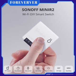 Sonoff Minir2 - สวิตช์อัจฉริยะสองทาง (อัปเกรดขนาดเล็ก) สวิตช์ Wifi โปรแกรมสวิตช์ไฟตั้งเวลารองรับ Spdt/สวิตช์โยกด้านหน้า