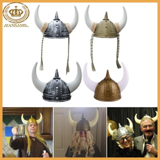 หมวกกันน็อคคอสเพลย์ Viking HAN แบบถักเปีย น้ําหนักเบา อุปกรณ์เสริม สําหรับปาร์ตี้