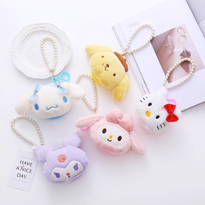 พวงกุญแจ จี้ตุ๊กตาการ์ตูน Kuromi Cinnamoroll Melody Panda น่ารัก