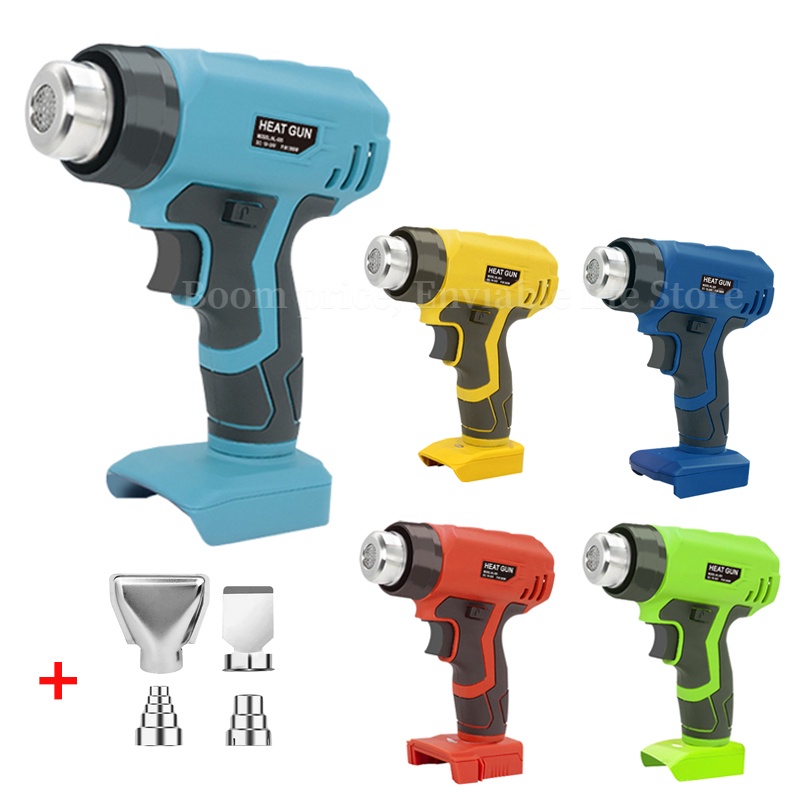 ปืนความร้อนปืนลมร้อนสําหรับ Makita/Dewalt/Milkwakee/Bosch/Black & Decker 18VBattery Meisew ฟิล์มหดความร้อนขนาดเล็กฟิล์มยานยนต์ฟิล์ม