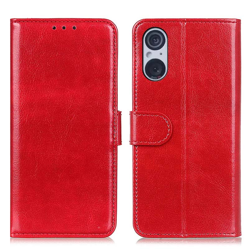 กรณีพลิกสําหรับ Sony Xperia 5 V กระเป๋าสตางค์ Xperia5V 5V หนัง PU เคสป้องกันขาตั้งพร้อมช่องใส่การ์ดก