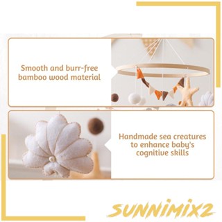 [Sunnimix2] โมบายกระดิ่งลม แบบไม้ สําหรับแขวนเปลเด็ก