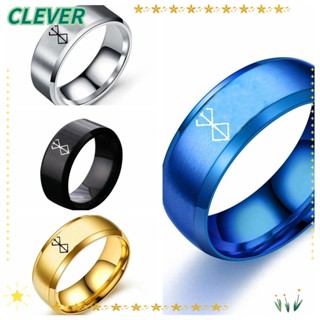 Clever แหวนสเตนเลส ลายการ์ตูนอนิเมะ 4 สี สําหรับเด็กผู้หญิง