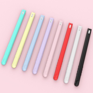 สีบริสุทธิ์ สําหรับ Apple Pencil 1 2 เคสป้องกัน ซิลิโคนนิ่ม