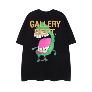 พร้อมส่ง เสื้อยืดคอกลม แขนสั้น พิมพ์ลายการ์ตูนมอนสเตอร์ กราฟฟิค ตัวอักษร ขนาดใหญ่ สไตล์เกาหลี วินเทจ สีพื้น สําหรับผู้ชาย และผู้หญิง