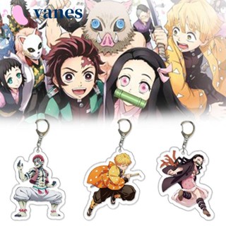 Vanes1 พวงกุญแจอะคริลิค จี้การ์ตูนอนิเมะ Demon Slayer Tanjirou Nezuko Kimetsu no Yaiba สไตล์ญี่ปุ่น สําหรับห้อยกระเป๋า