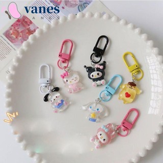 Vanes1 Kt พวงกุญแจเรซิ่น รูปการ์ตูนแมว Kuromi Melody Cinnamoroll แฟชั่นสไตล์เกาหลี