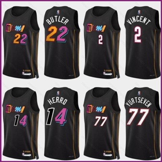 เสื้อกีฬาบาสเก็ตบอล NP2 NBA Jersey Miami Heat Vincent Yurtsevev Herro Butler พลัสไซซ์ PN2