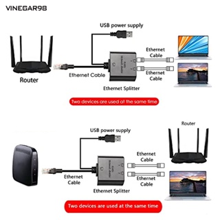 Vine อะแดปเตอร์แยกสายเคเบิลเครือข่ายอีเธอร์เน็ต Rj45 1 เป็น 2 ทนความร้อน สําหรับเครือข่ายคู่ ปลั๊กเสียบ เล่น Usb