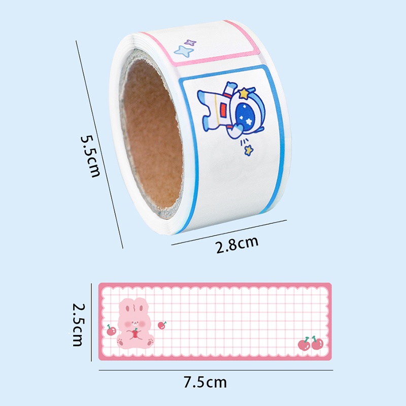 ม้วนเทปสติกเกอร์ ลายการ์ตูนน่ารัก สําหรับติดตกแต่ง แยกประเภทนักเรียน มี 60 ชิ้น