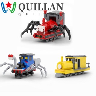 Quillan Choo-Choo Charles บล็อคตัวต่อ พลาสติก รูปสัตว์ รถไฟ แมงมุม สีแดง สีเหลือง สีฟ้า ของขวัญวันเกิด สําหรับครอบครัว