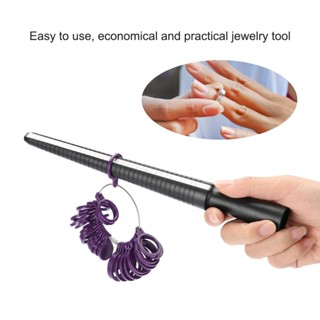 Decorated US HK ขนาดแหวน Mandrel Stick Finger Gauge Sizer ชุดเครื่องมือวัดเครื่องประดับ