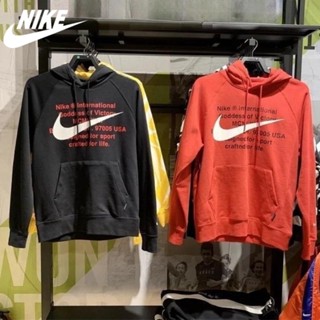 Nike ของแท้ 100% เสื้อกันหนาว เสื้อฮู้ดดี้ ผ้าถัก ใส่สบาย ระบายอากาศ สําหรับผู้ชาย CJ4864