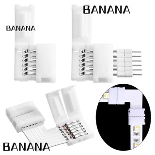 Banana1 แถบเชื่อมต่อสายไฟ LED พลาสติก รูปตัว L 6PIN อุปกรณ์เสริม 3 ชิ้น