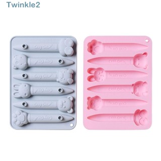 Twinkle แม่พิมพ์ซิลิโคน ลายสัตว์น่ารัก สีชมพู สําหรับทําชินจังแว็กซ์